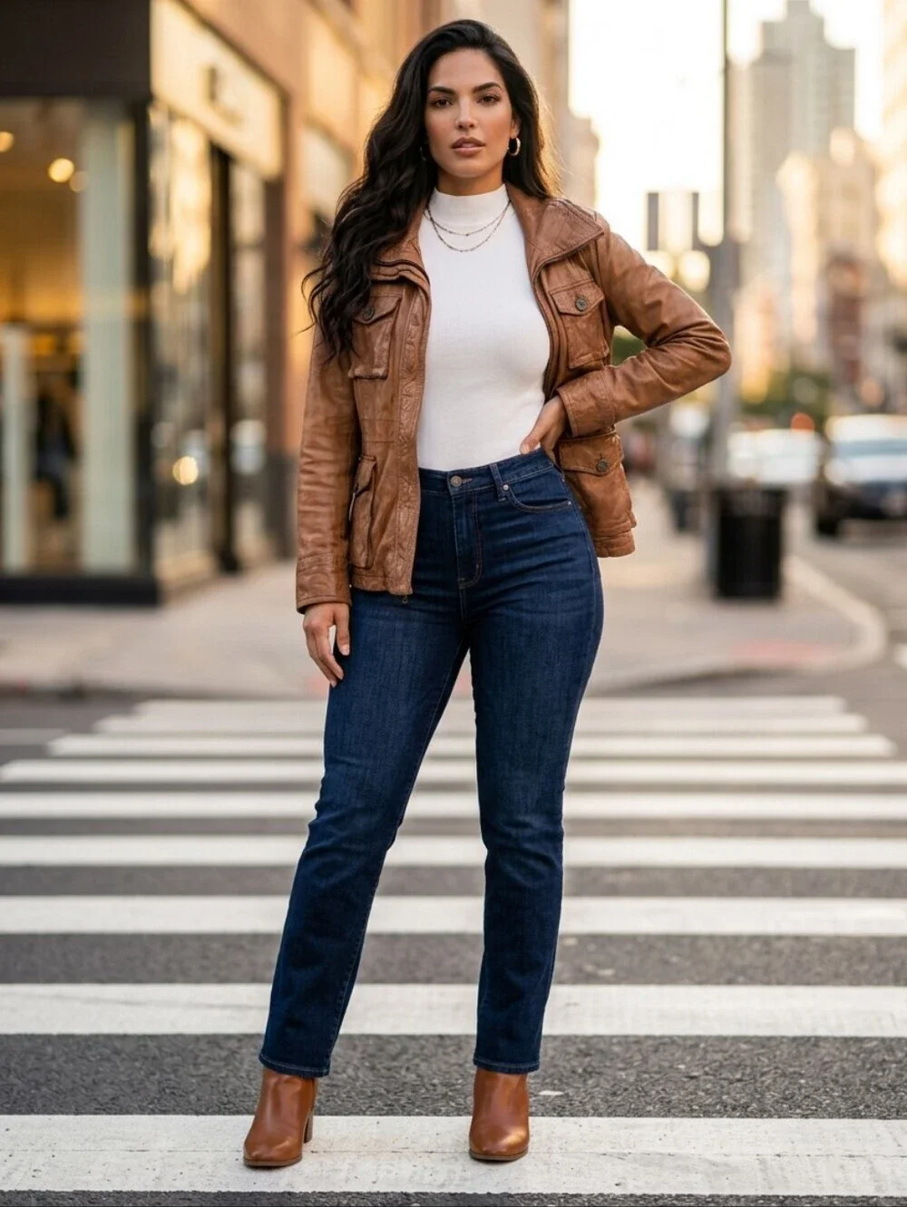 GAP WASHED LEATHER JACKET CAMEL SZ XL Gorgeous!!